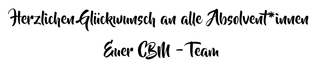 CBM-Glückwunsch